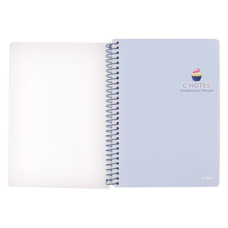 Vở C Notes (6 x 6) mm lò xo đơn bìa nhựa 2 mặt B5 200 trang 100/76; MS: 588