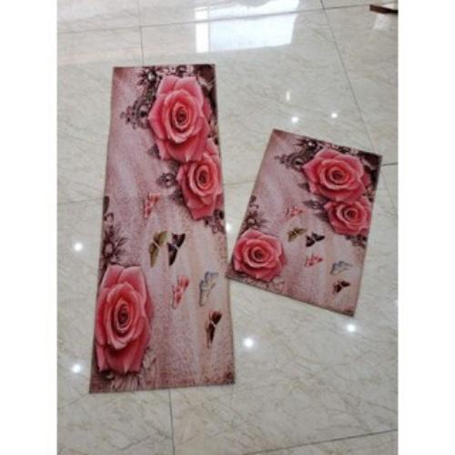 Thảm Nhà Bếp - Bộ 2 Thảm Lau Chân 3D Siêu Đẹp - Giao Hình Ngẫu Nhiên - Miễn Phí Vận Chuyển