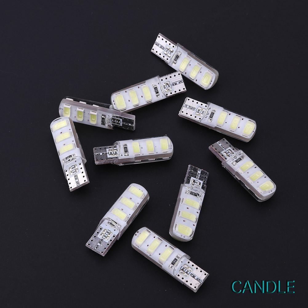 Bộ 10 Đèn Led T10 5630 W5W 6msd Trang Trí Nội Thất Xe Hơi
