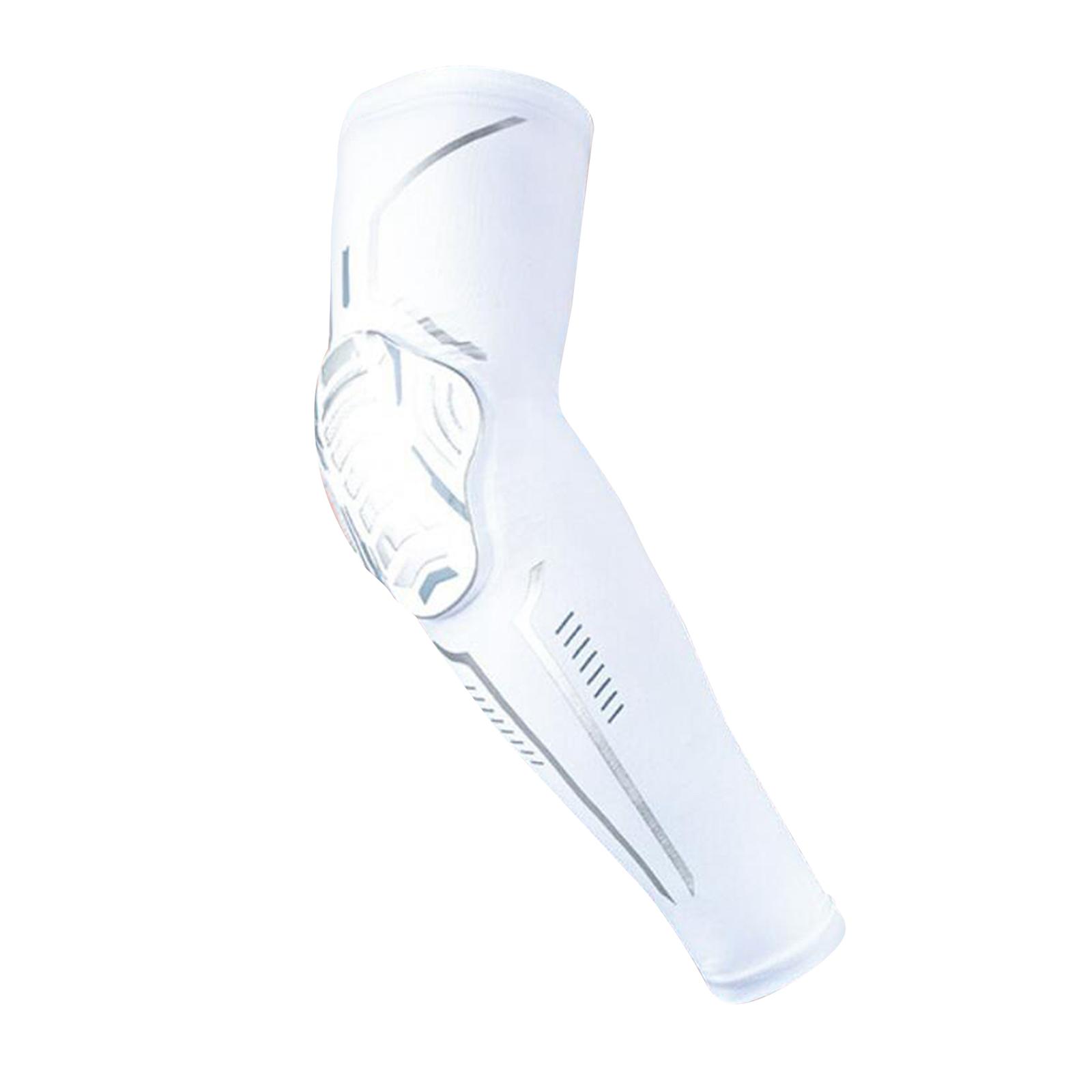 2xSkating Cycling Bike Adult Safety Guards Elbow Knee Pads Basketball Elbow White L