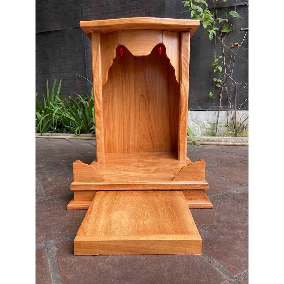 Bàn thờ thần tài ông địa gỗ gõ đỏ 48 x 68cm