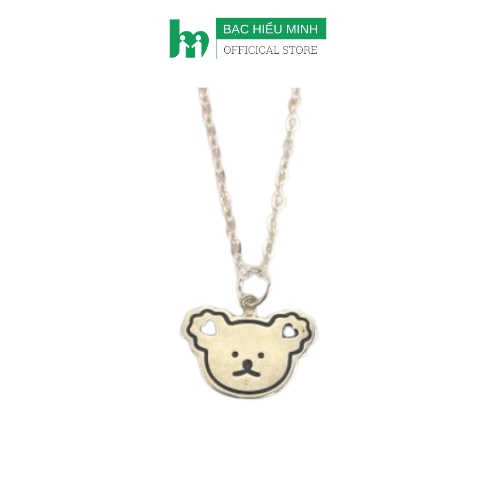 Dây Chuyền Trẻ Em Bạc 925 Hình Mặt Gấu Dễ Thương BẠC HIỂU MINH DTE064