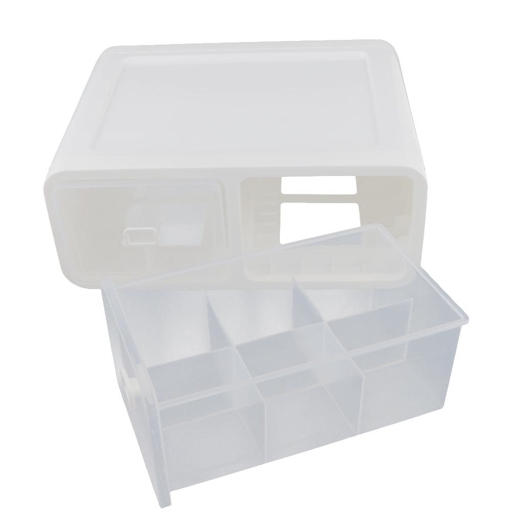12 Grids Plastic Dustproof Storage Box for Underwear Socks Bra
