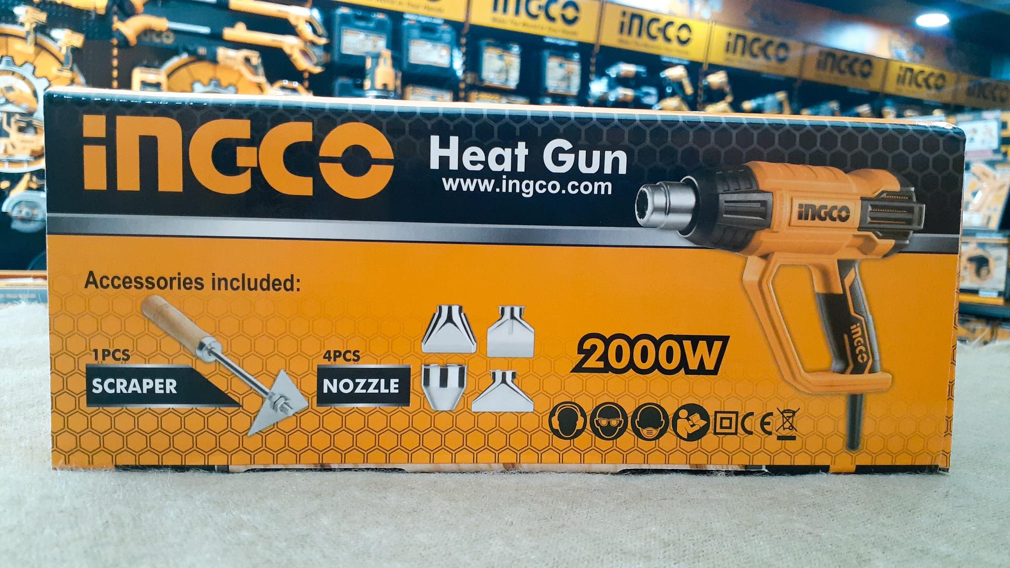 MÁY THỔI HƠI NÓNG 2000W (380°C/570°C) INGCO HG200028 - HÀNG CHÍNH HÃNG