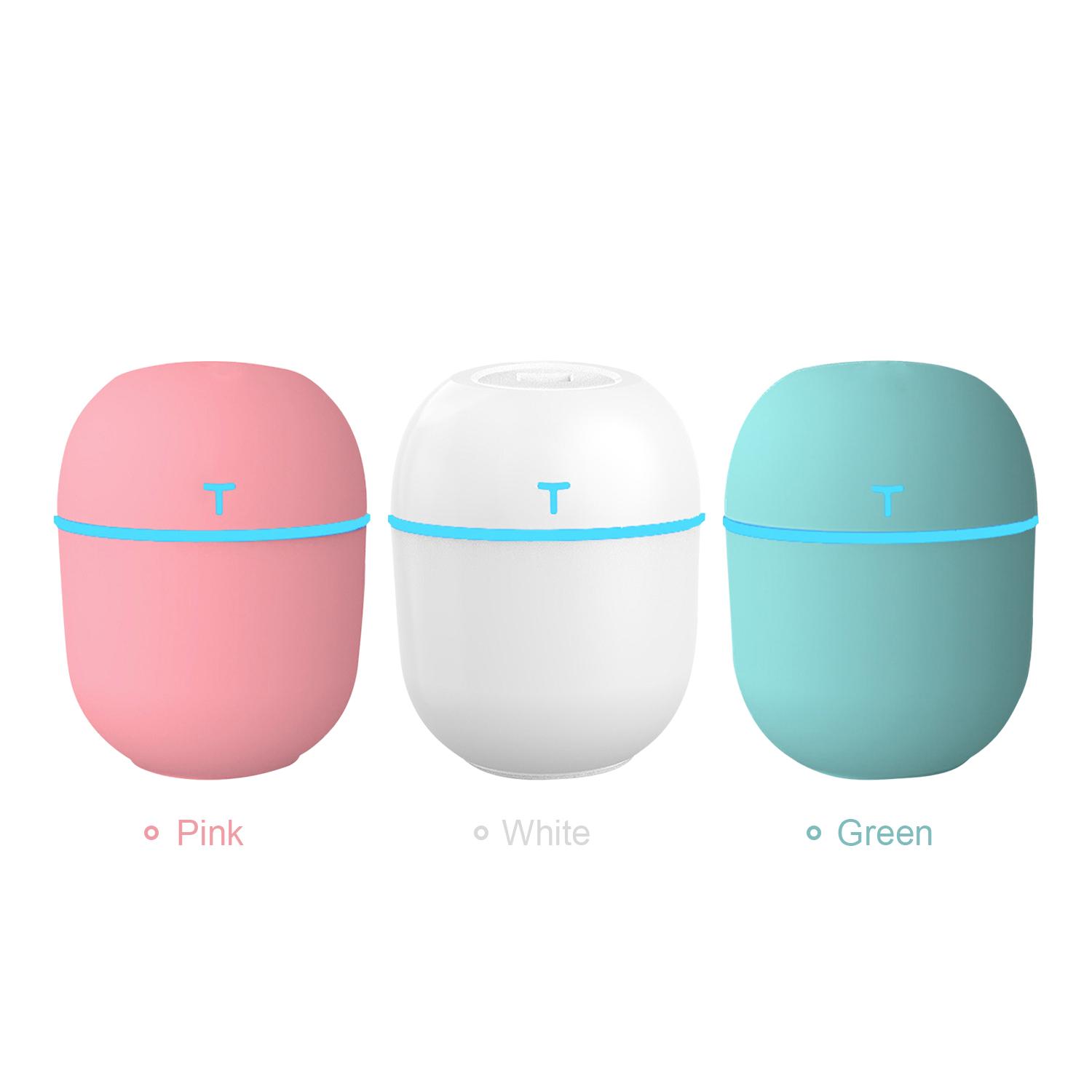 Máy khuếch tán tinh dầu tạo sương mù, tạo ẩm, có đèn led nhiều màu sắc, 220mL