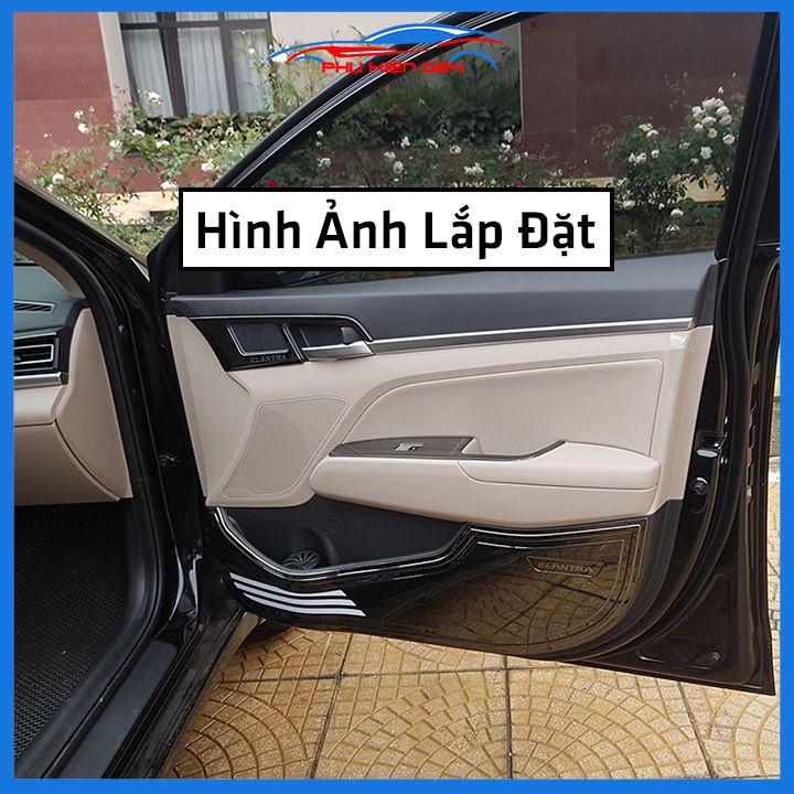 Bộ ốp tapli Elantra 2016-2017-2018-2019-2020-2021-2022 vân Titan chống xước va đập khi mở cửa và làm đẹp xe