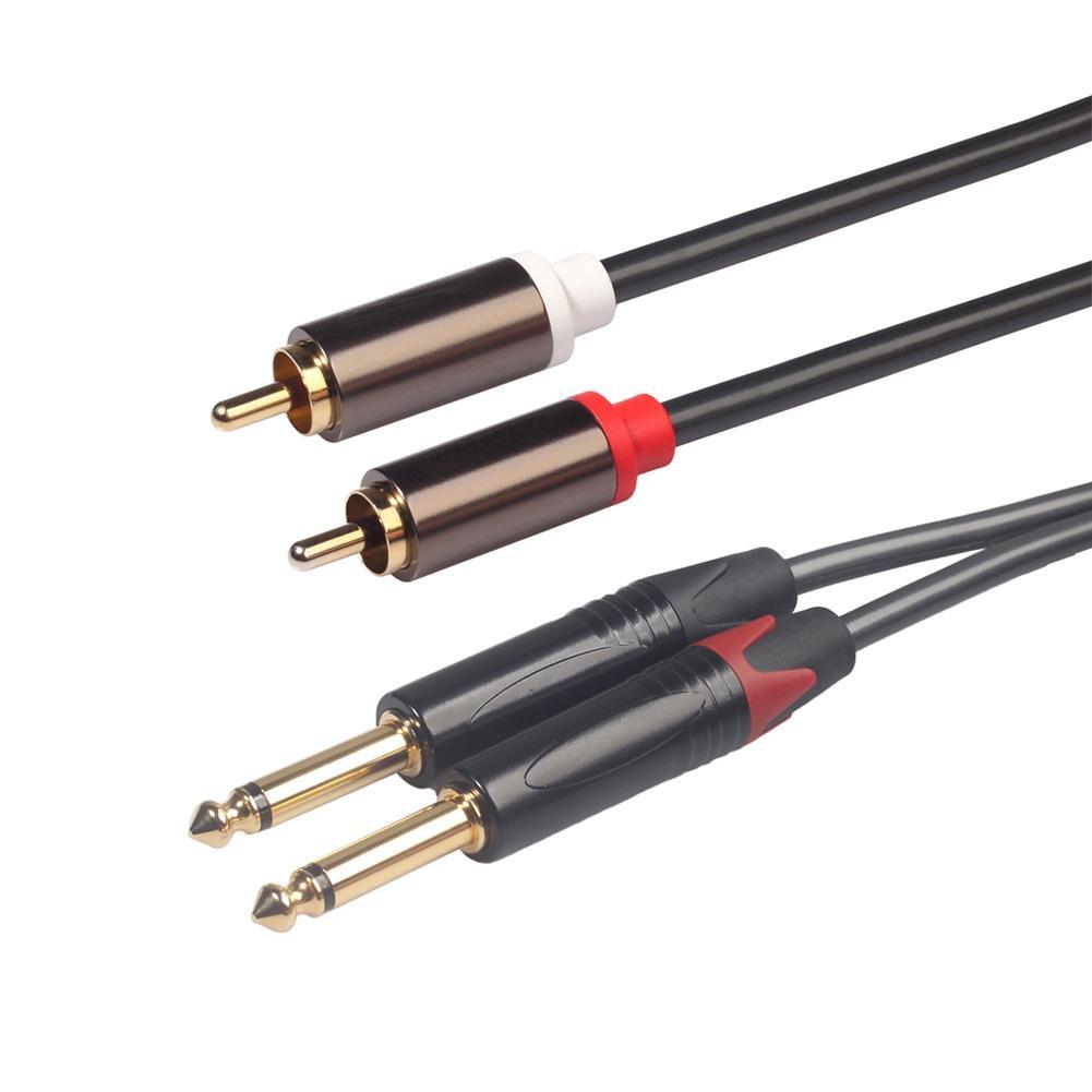 Cáp ChuyểN ĐổI Âm Thanh RCA KéP 6.35mm 1 / 4 TS Mono Sang RCA 4.9ft