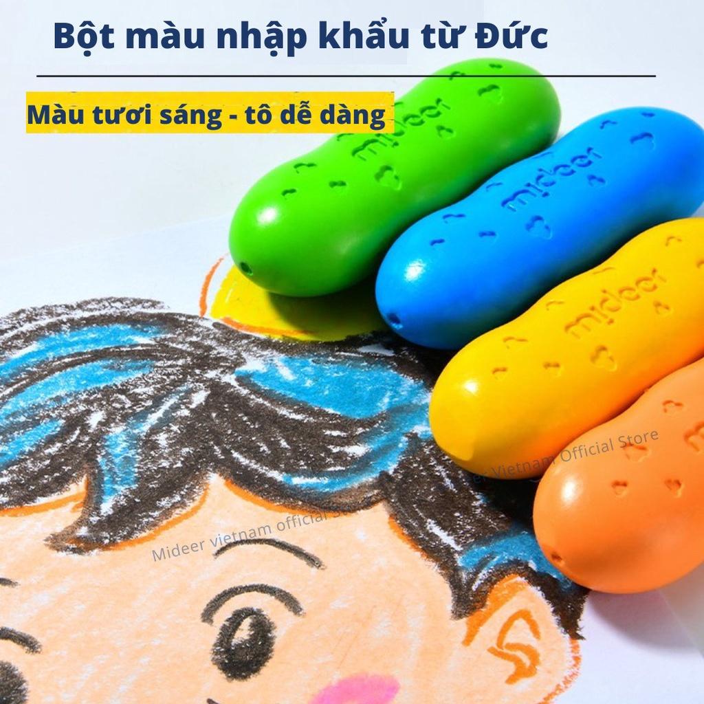 Màu sáp Lụa hạt Đậu Pease Crayons Mideer, Bút Sáp Màu Hữu Cơ An Toàn cho bé