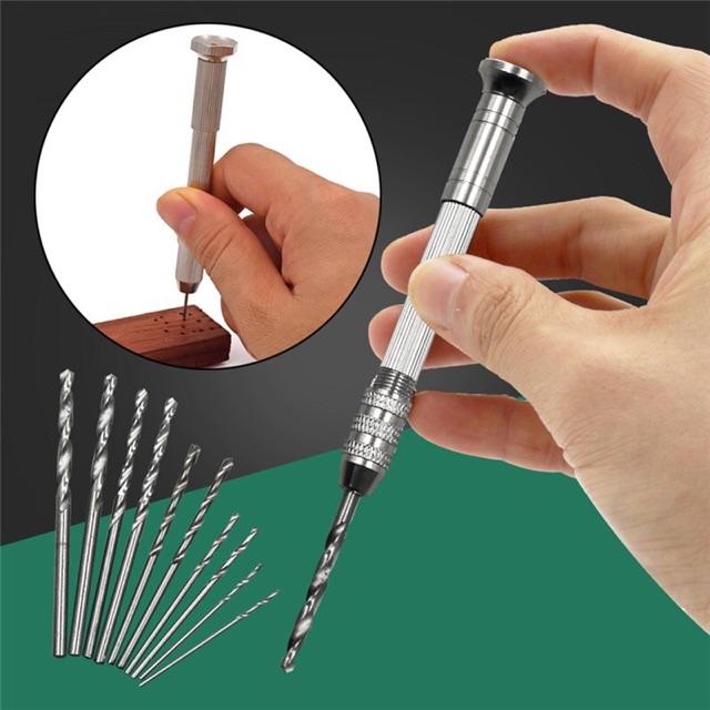 Dụng cụ khoan tay và bộ mũi khoan mini