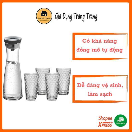 Bộ bình nước thủy tinh WMF basic set 5 (1 bình và 4 cốc)