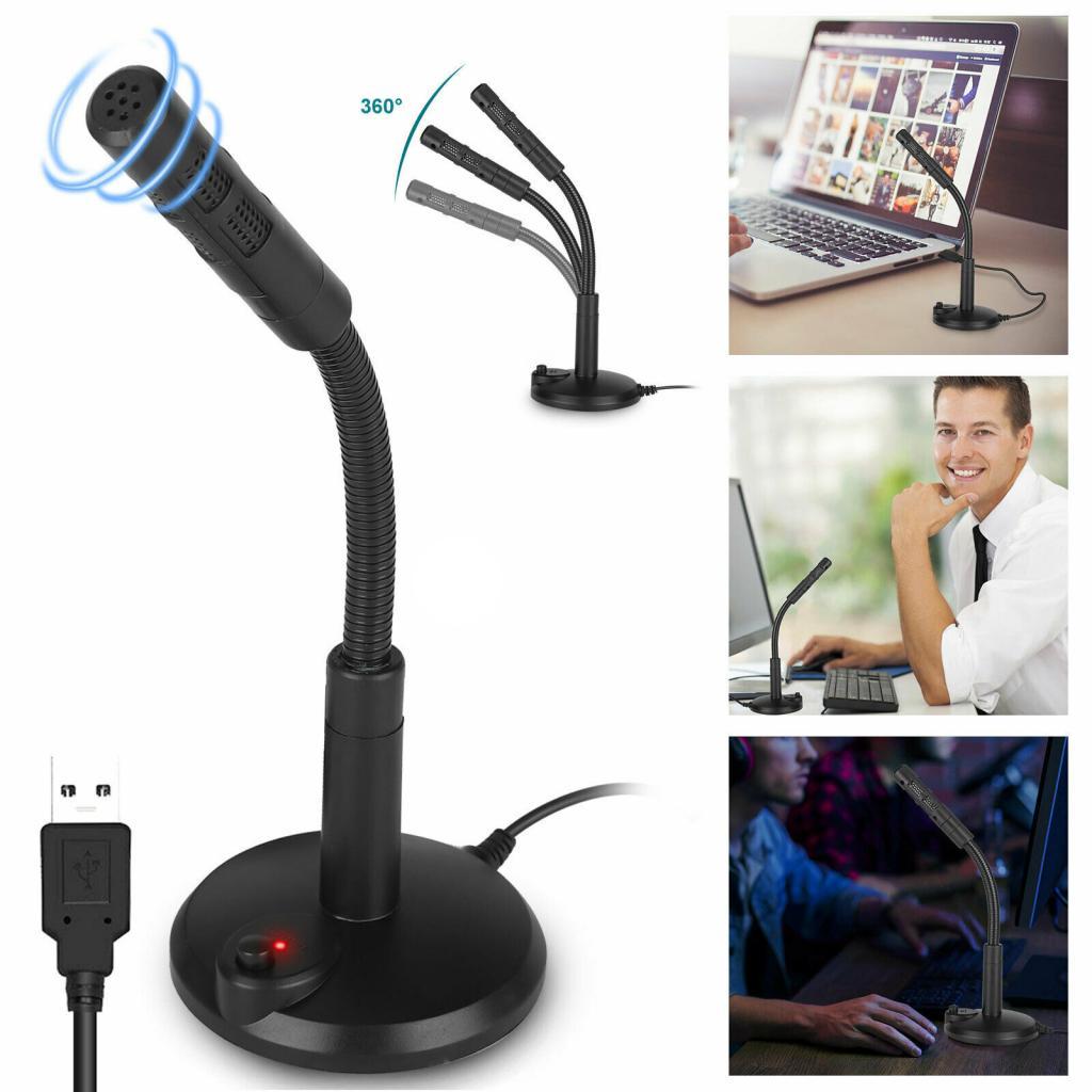 USB Microphone for Computer,Plug & Play Professional PC Microphone with Mute Button, Desktop Condenser Mic Compatible with Recording