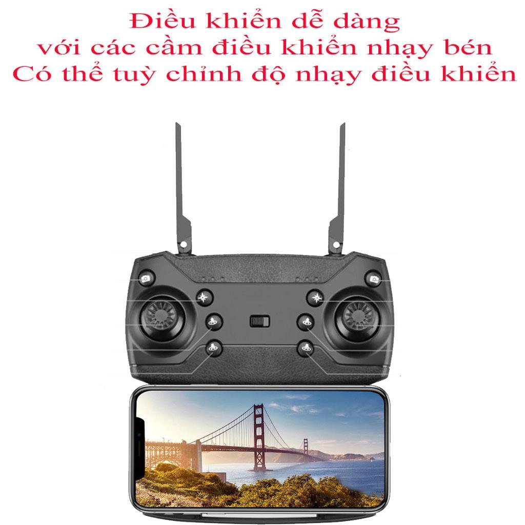 Flycam E88 Pro Drone 4K HD Camera Kép Có Định Vị 1080P WiFi Pin Khỏe Bay Xa 200M Máy bay