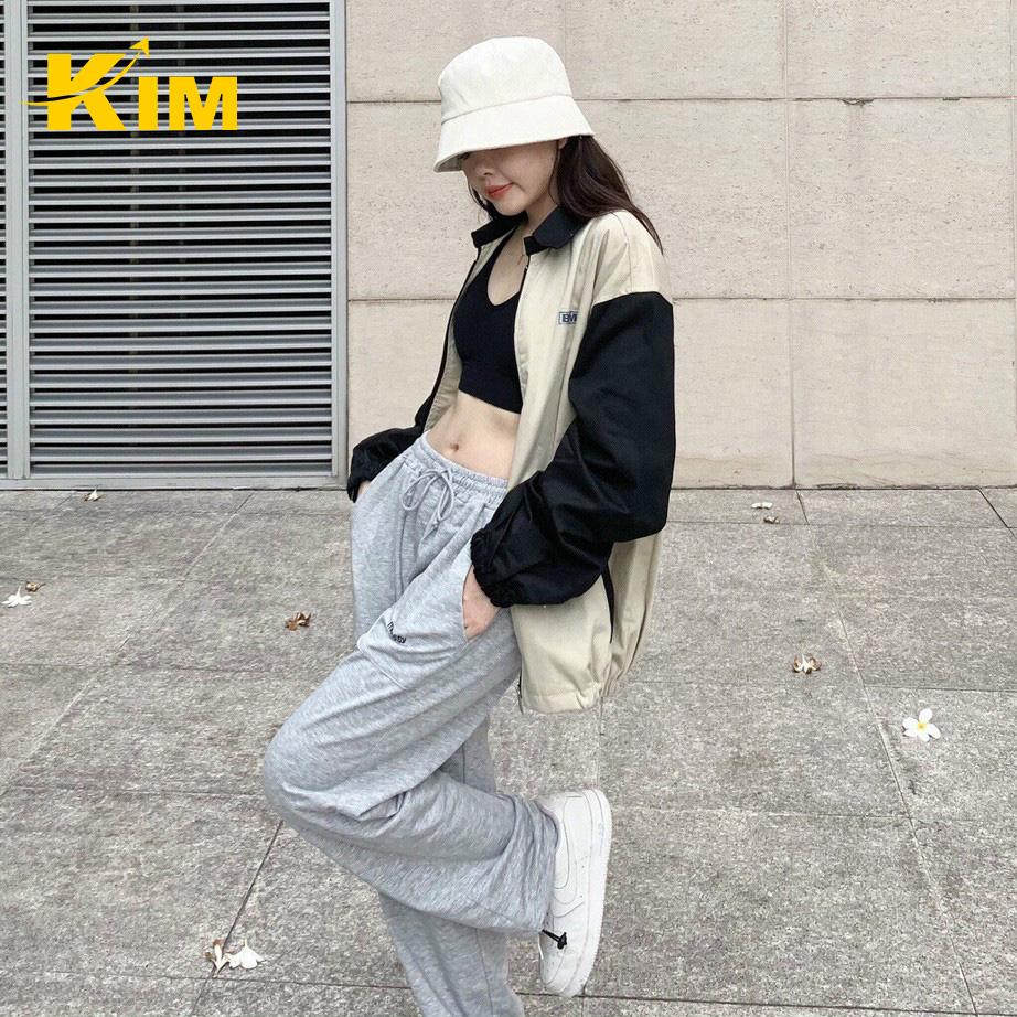 Áo Khoác Bomber dù 2 lớp form rộng Unisex Kim Freesize &lt; 65kg