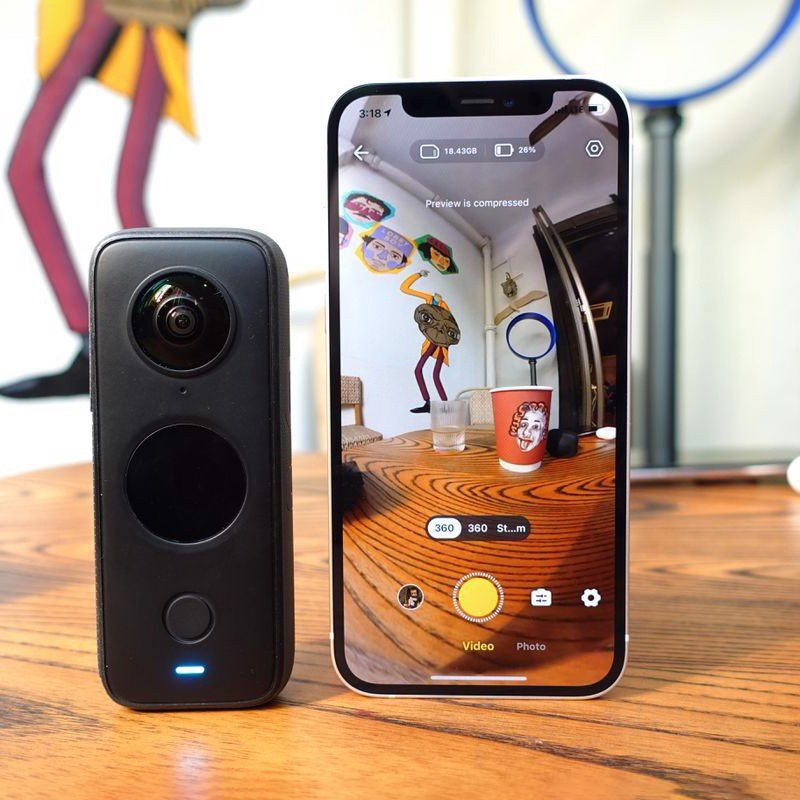 Insta360 One X2 - Camera Hành Trình Quay 360, Độ Phân Giải 5.7K, Tích Hợp AI, Điều Khiển Giọng Nói - Hàng Chính Hãng