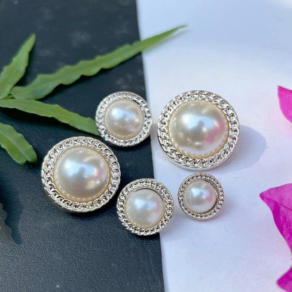 Cúc áo ngọc Sét 10 nút cườm ngọc nhựa nhiều size dùng trong may mặc trang trí váy áo