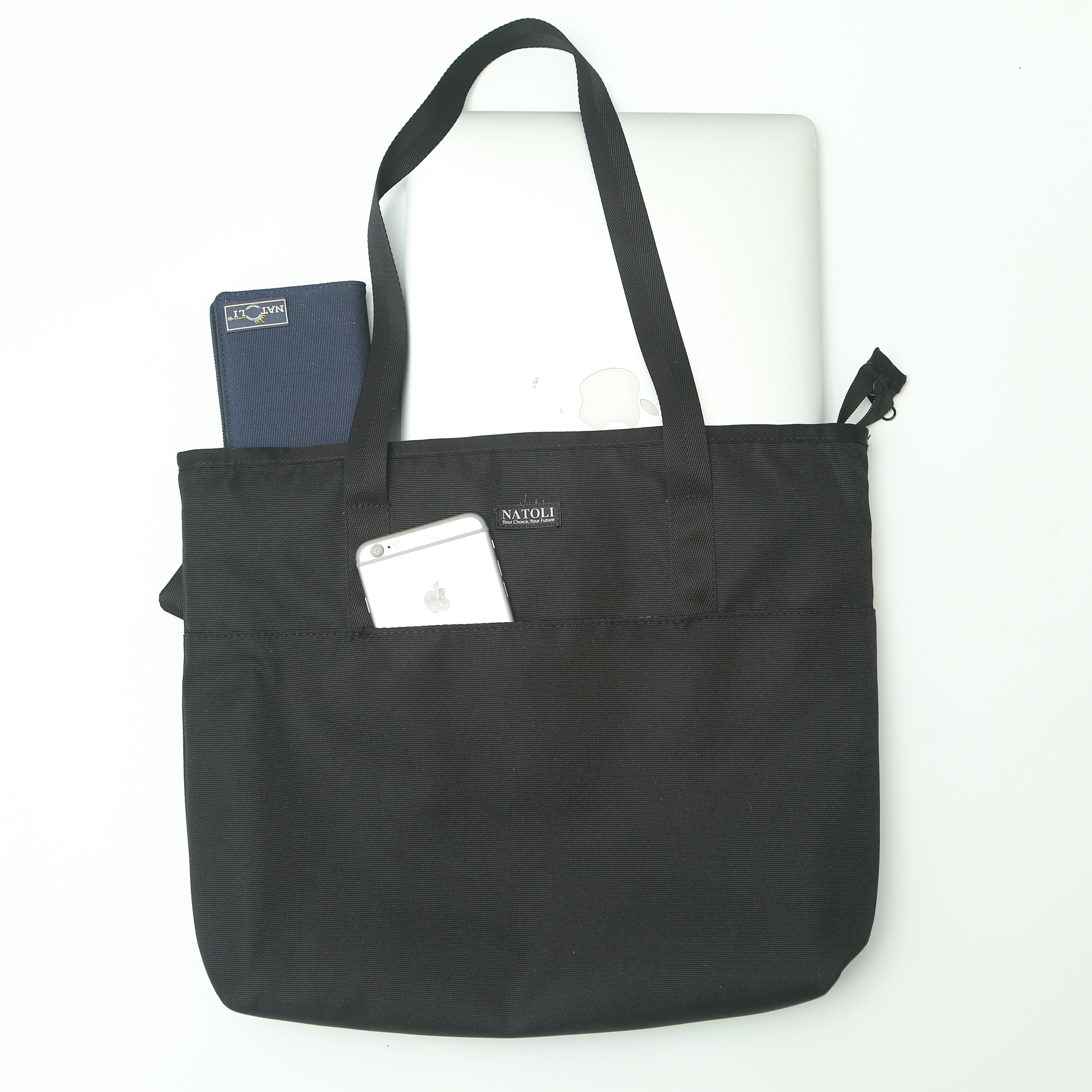 Túi tote nữ Elegant Chicbag T4 chính hãng NATOLI chất vải canvas có khóa kéo chống nước nhiều ngăn