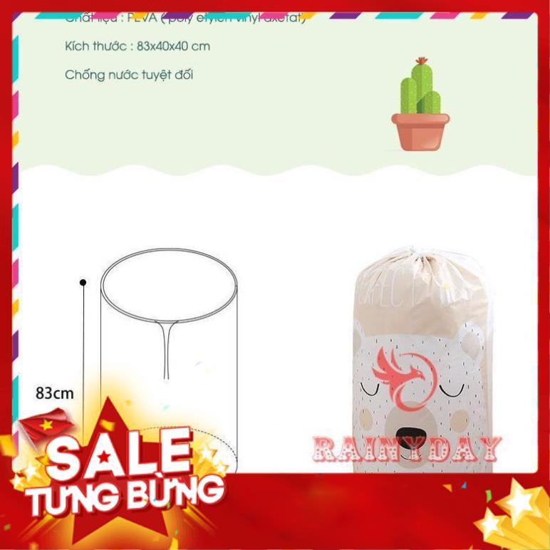 Túi vải đựng đồ chăn màn quần áo ga gối đa năng dây rút tiện lợi cute hình trụ tròn cỡ lớn size siêu to .