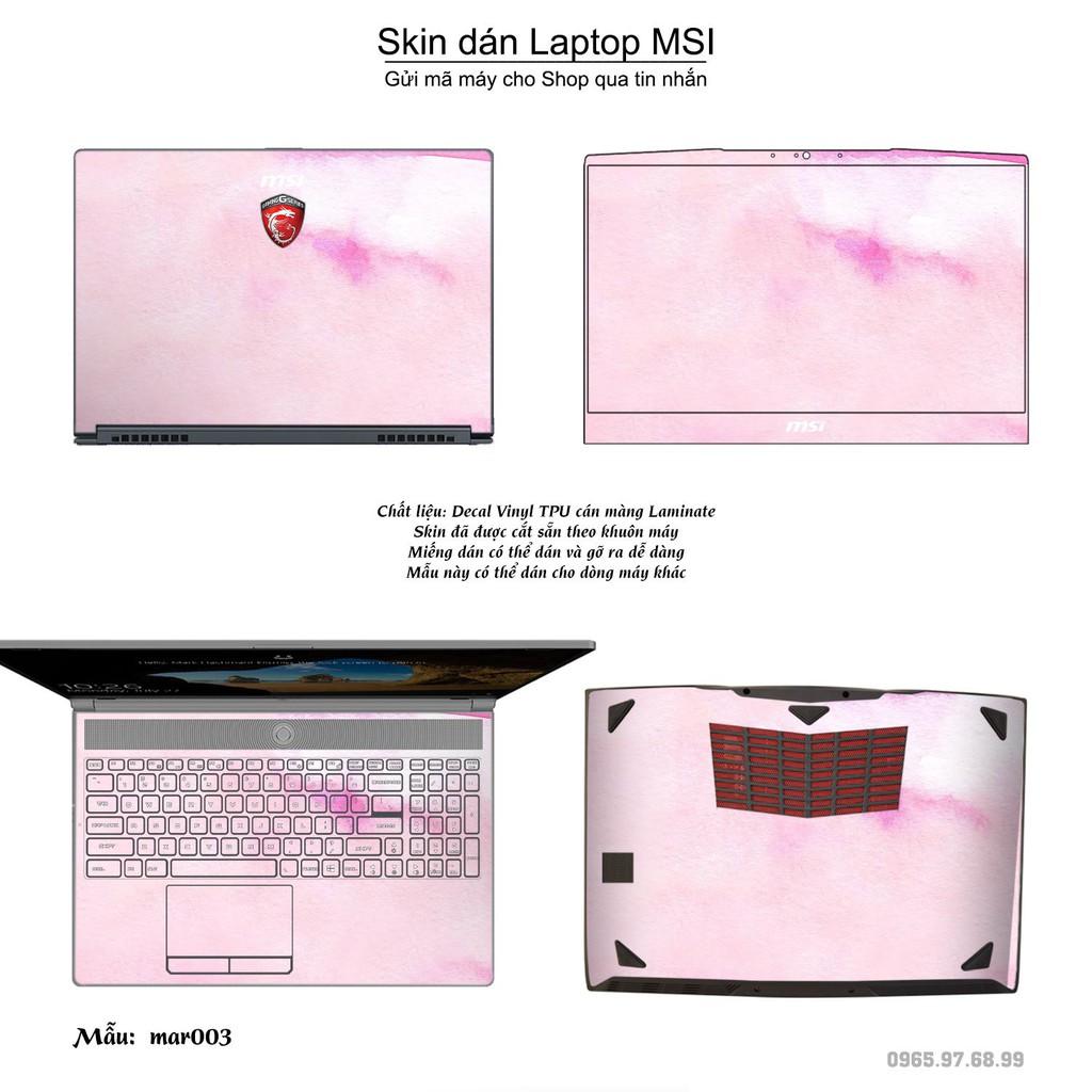 Skin dán Laptop dành cho MSI in hình vân Marble