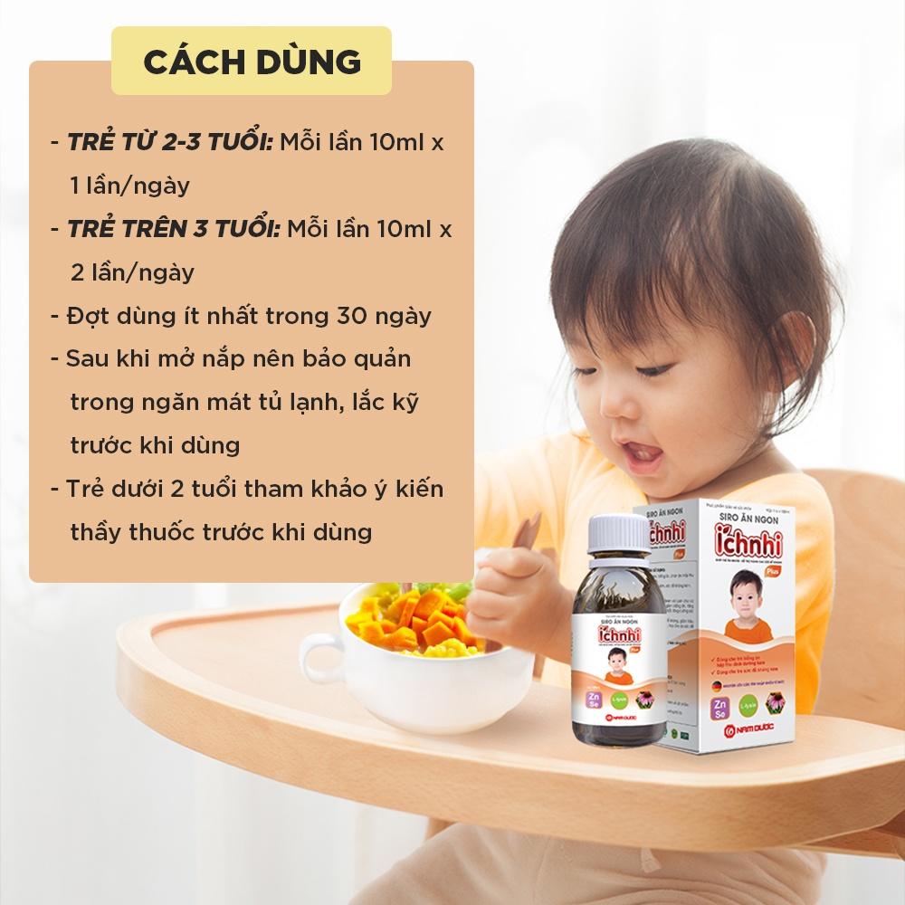 Siro ăn ngon Ích Nhi Plus cho bé lọ 100ml giúp tăng sức đề kháng,tăng chuyển hóa hấp thu dưỡng chất