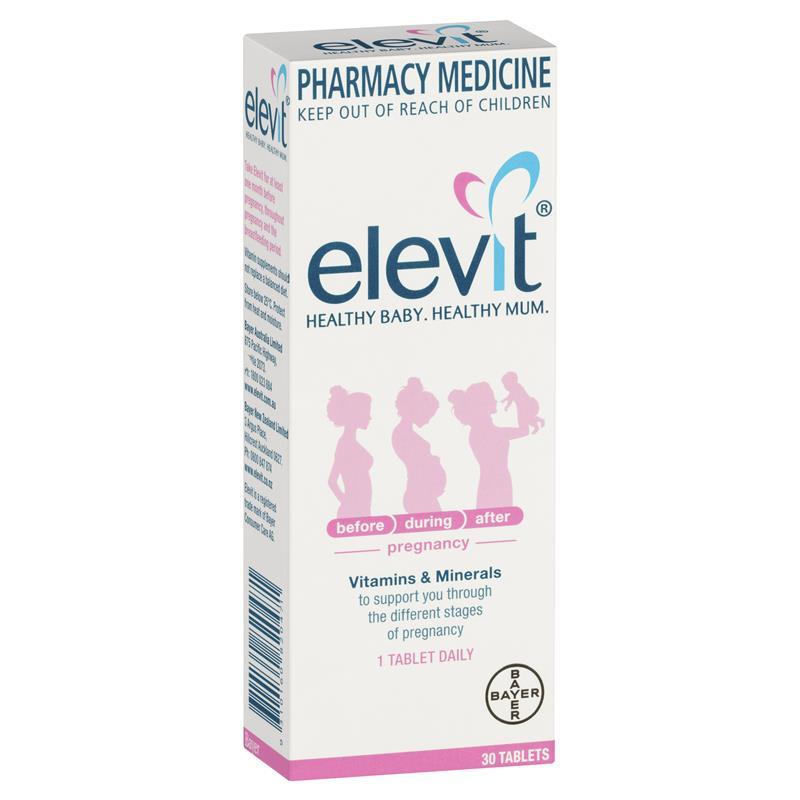 Viên Uống Tổng Hợp Hỗ Trợ Cho Mẹ Bầu Elevit Pregnancy Multivitamin Tablets 30 Pack (30 Days)