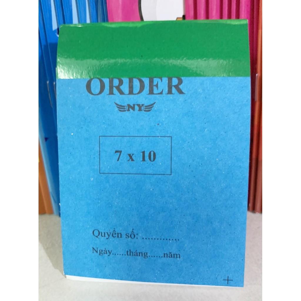 OR-DER 2 liên có chữ 7X10 50 BỘ = 100 tờ có đế lót chống lem