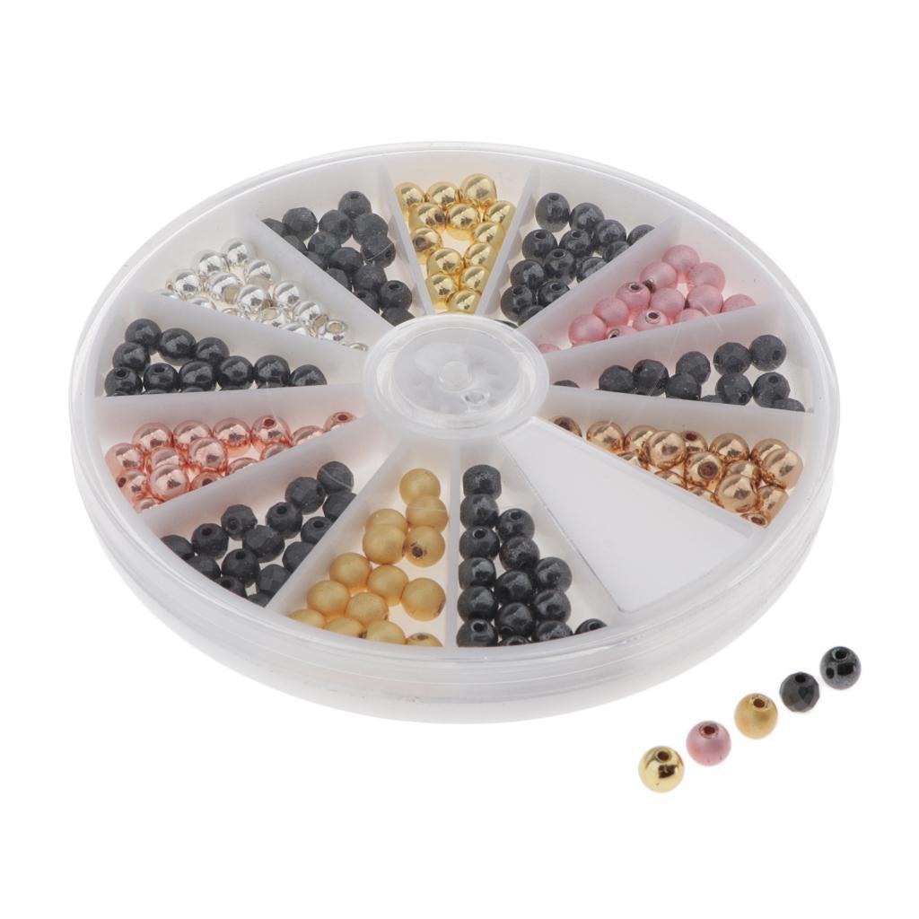 Assorted Multicolor Crystal Gems with Hole for String Beads of Necklace/Ring/Bracelet Art Craft Toys and DIY Jewelry Crystal Kit with Case