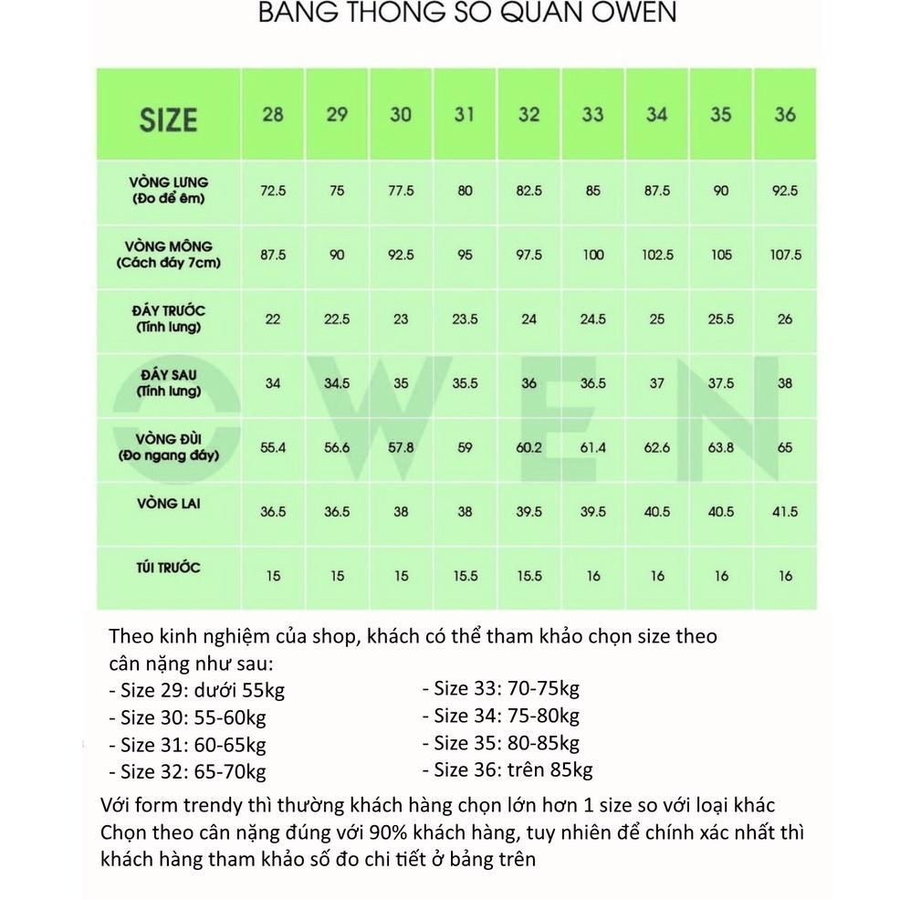 OWEN - Quần âu nam dáng SLIMFIT có cạp tăng đơ co dãn màu Navy đậm