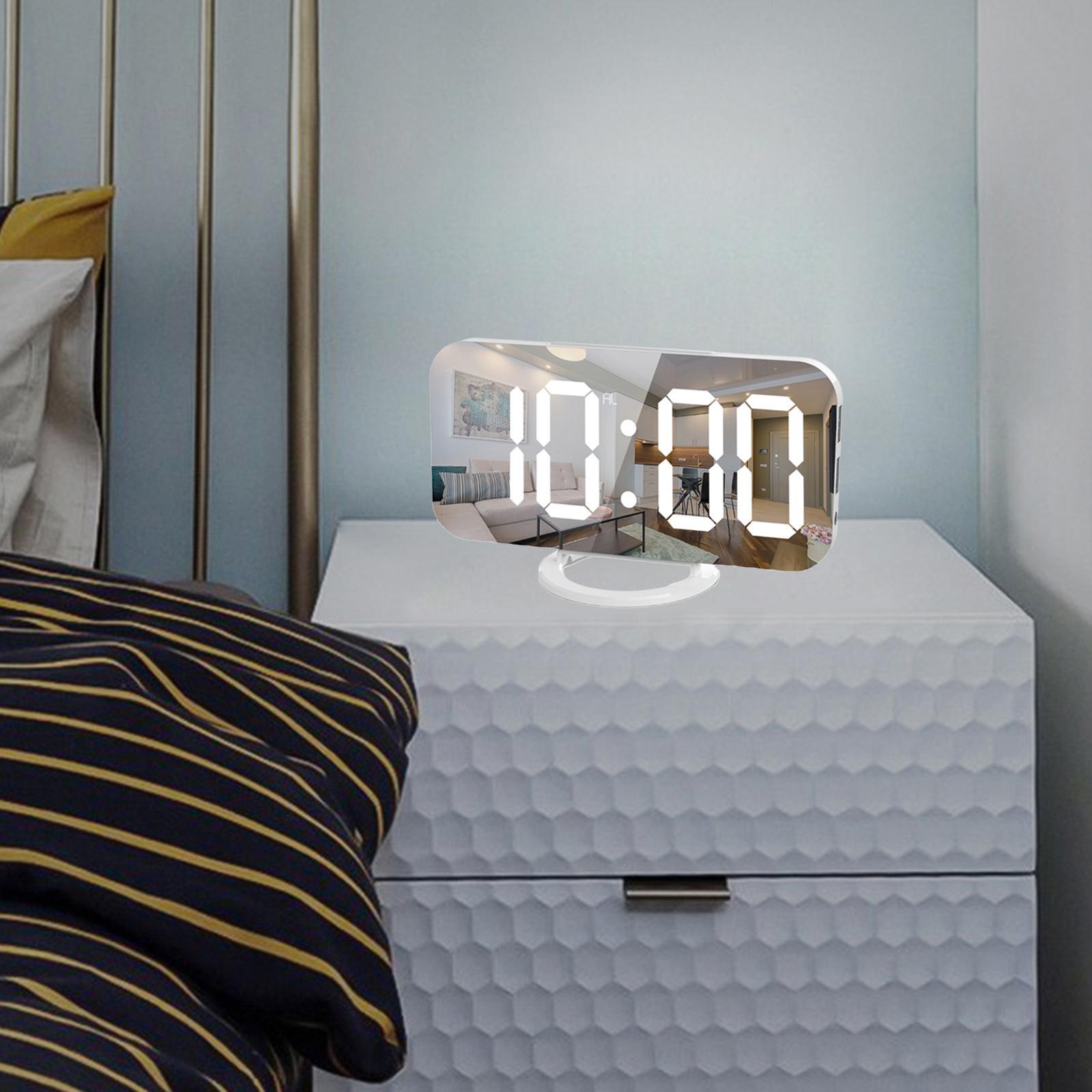 Electronic LED Digital Clock Snooze Bedside Dual USB