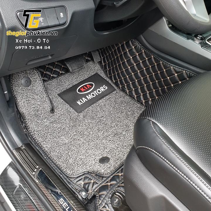 Ốp chống xước Tapli, Táp li cửa Kia Seltos 2020 vân Carbon