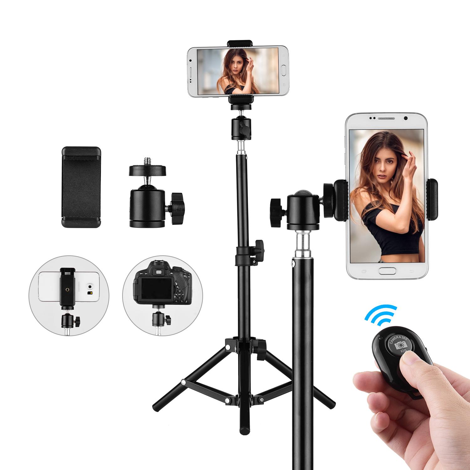 Chân đế điện thoại, máy ảnh bằng hợp kim nhôm có thể điều chỉnh để hỗ trợ đèn flash