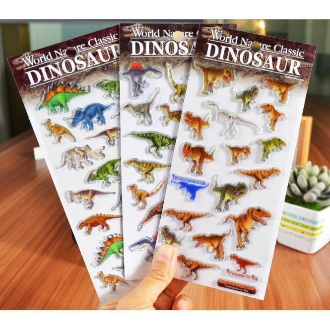 Sticker 3D Khủng long Hình dán nổi Dinosaur cho bé