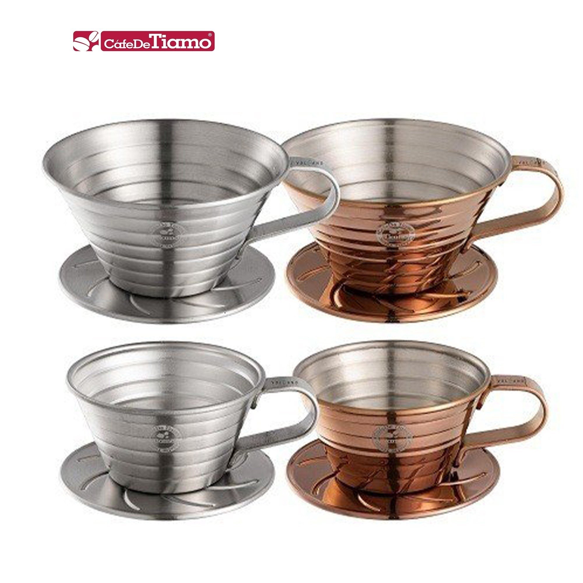 Phễu Tiamo pha cà phê drip hình tròn kiểu dáng Kalita wave