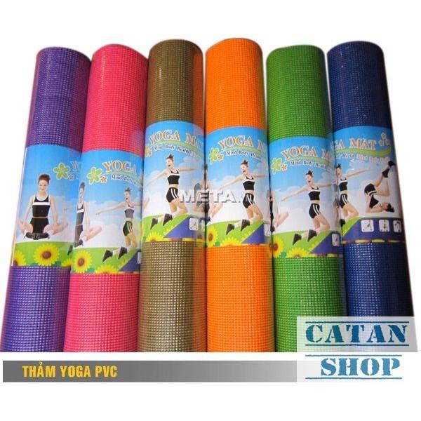 Thảm tập YOGA tặng kèm túi lưới, thảm tập GYM cao cấp, độ bám cao, dễ dàng giặt sạch GD157-TYOGATui