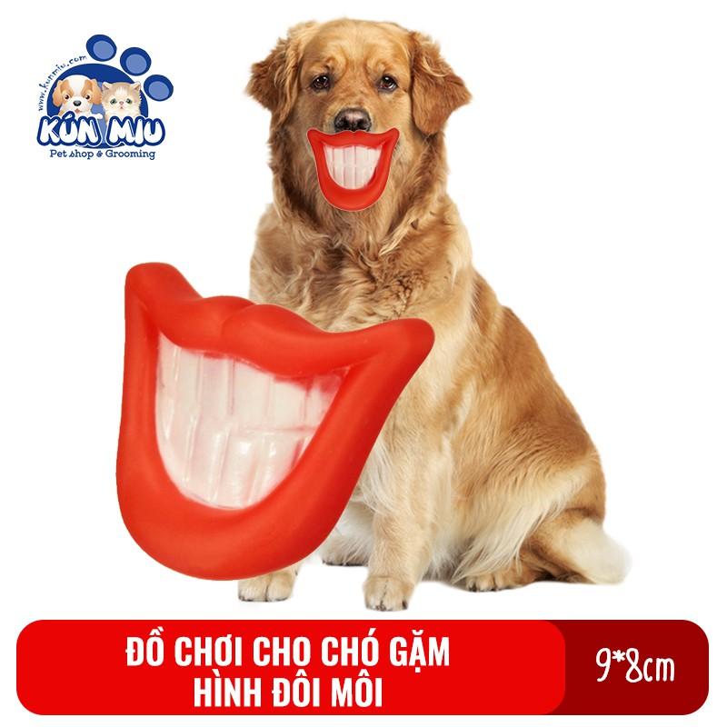 Đồ chơi chút chít cho chó hình đôi môi dễ thương chất liệu nhựa PP an toàn