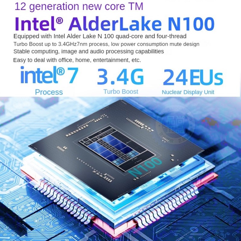 Máy Tính Siêu Nhỏ Ultra Mini ZX01 Plus - Intel thế hệ 12 Alder Lake N100 - Hỗ Trợ Xuất Hình 4K 60hz