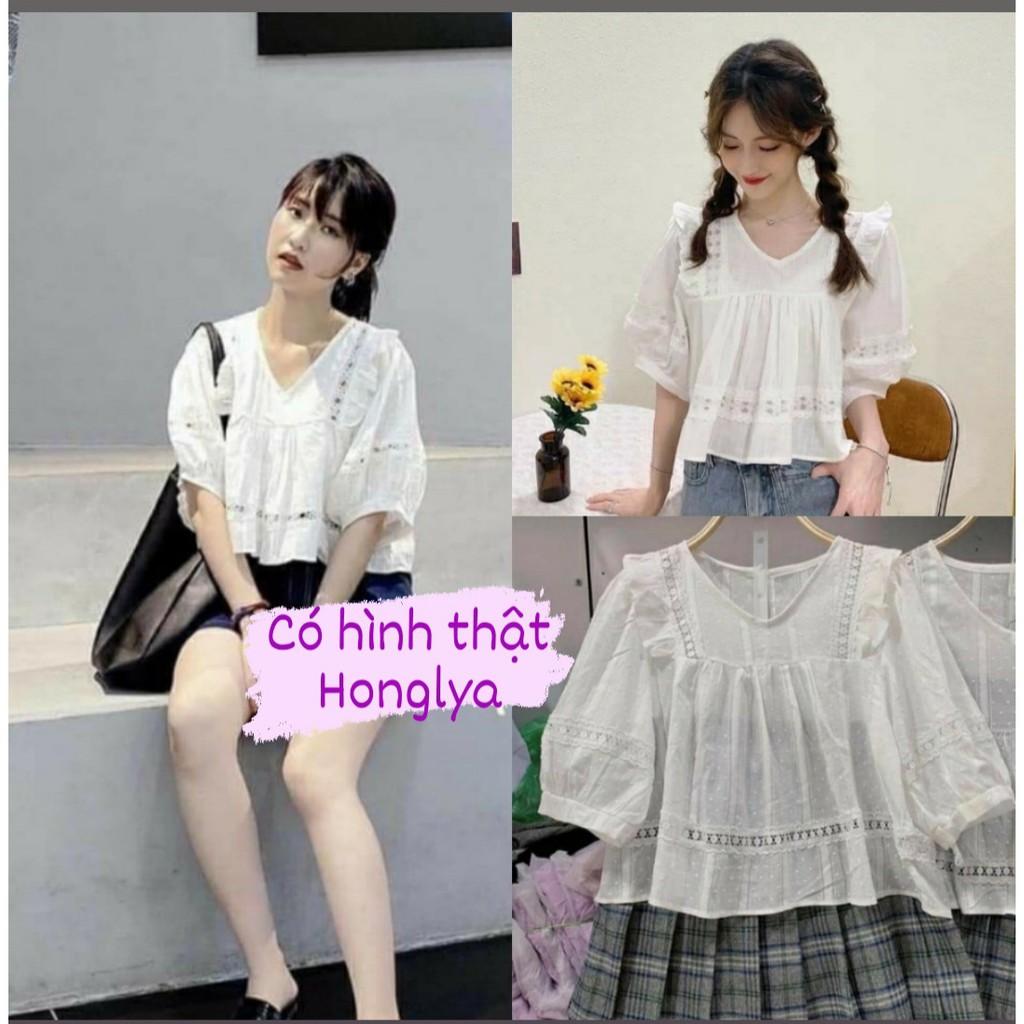 Áo croptop nhẹ nhàng xinh xắn cho bạn gái