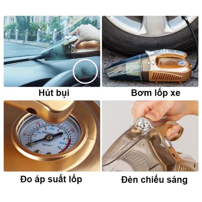 Máy hút bụi kiêm bơm lốp ô tô 4 in1 thế hệ mới