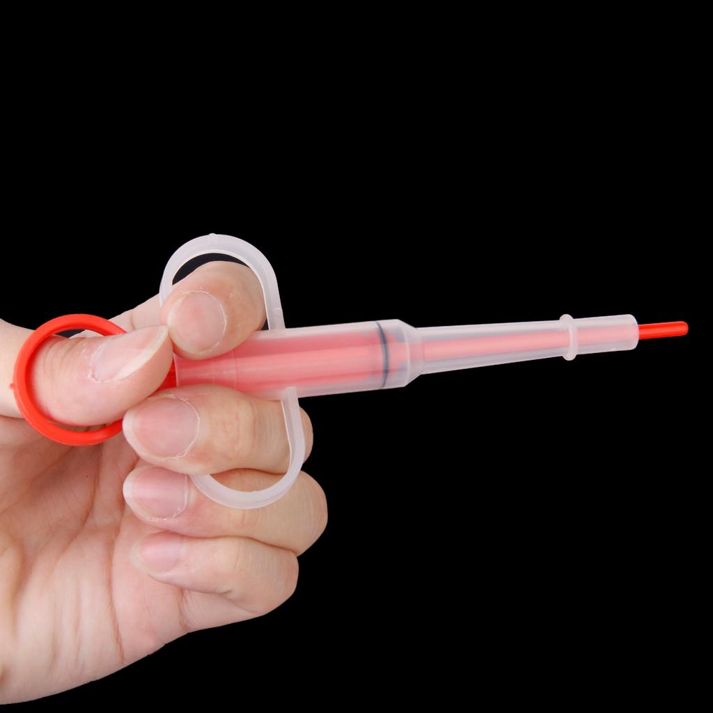 Pet Dog Cat Capsule Tablet Pill Gun Piller Pusher Syringe Doser Set Red
