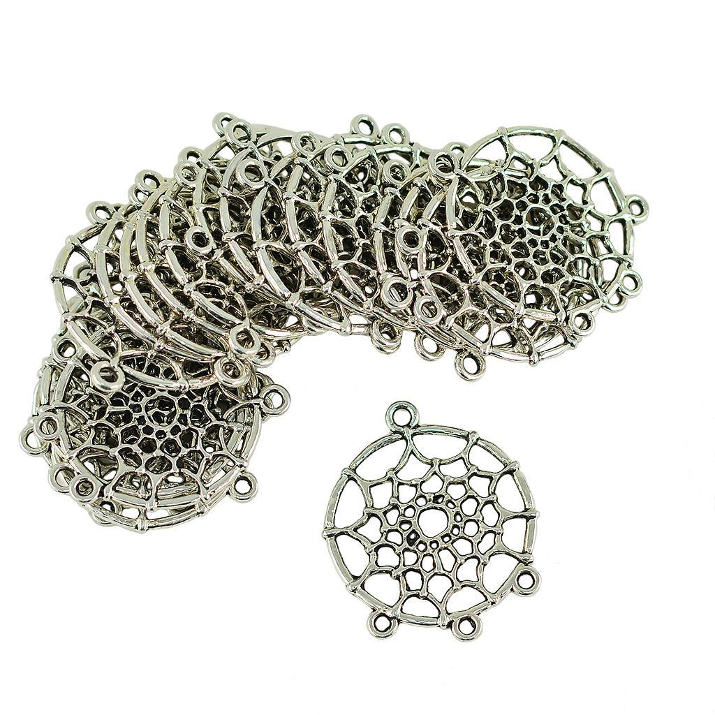 40 Pieces Dream Catcher Pendants Earring Necklace Jewelry Making Findings