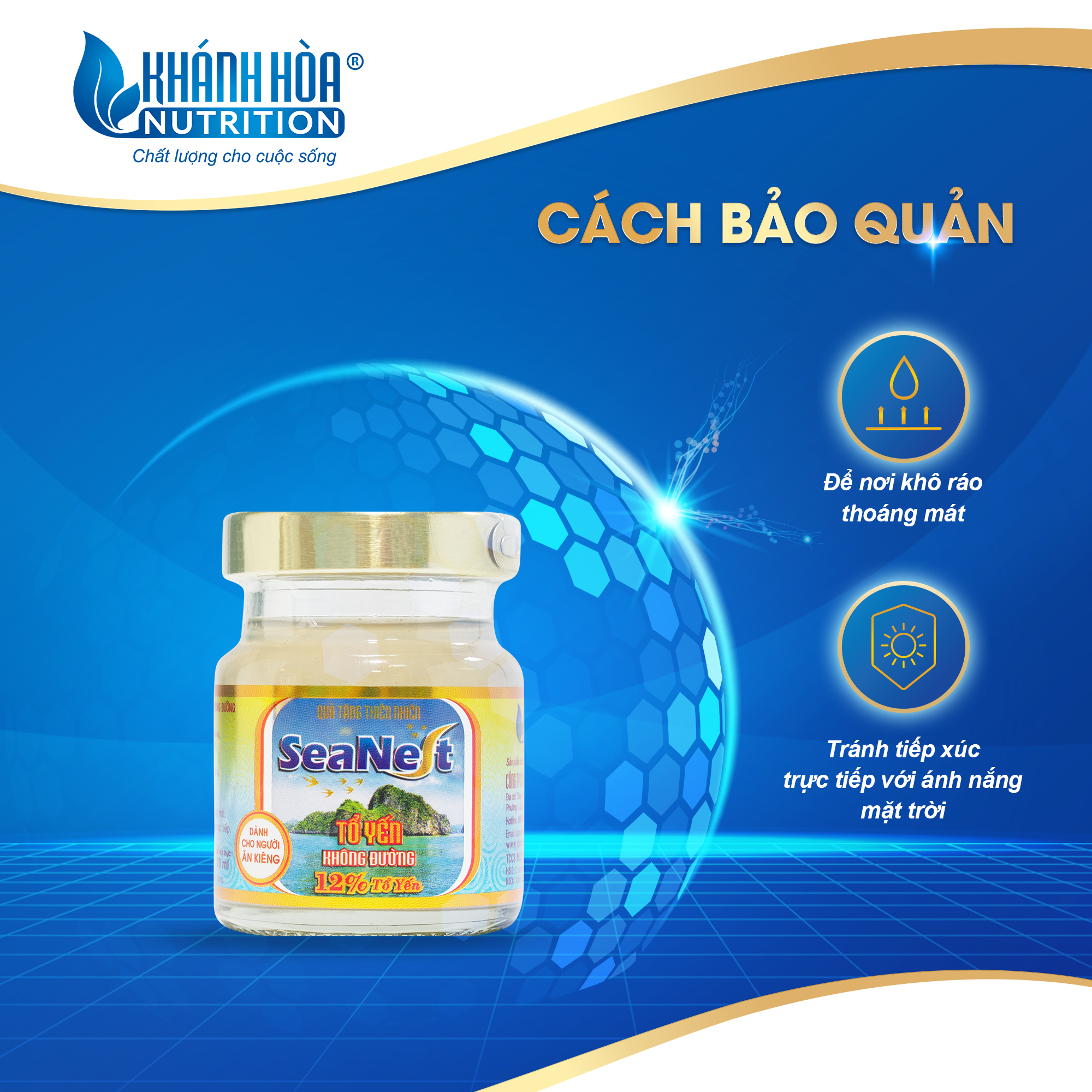 Tổ Yến 12% Chưng Đường Ăn Kiêng Cao Cấp Khánh Hòa Nutrition – Lọ 70 ml