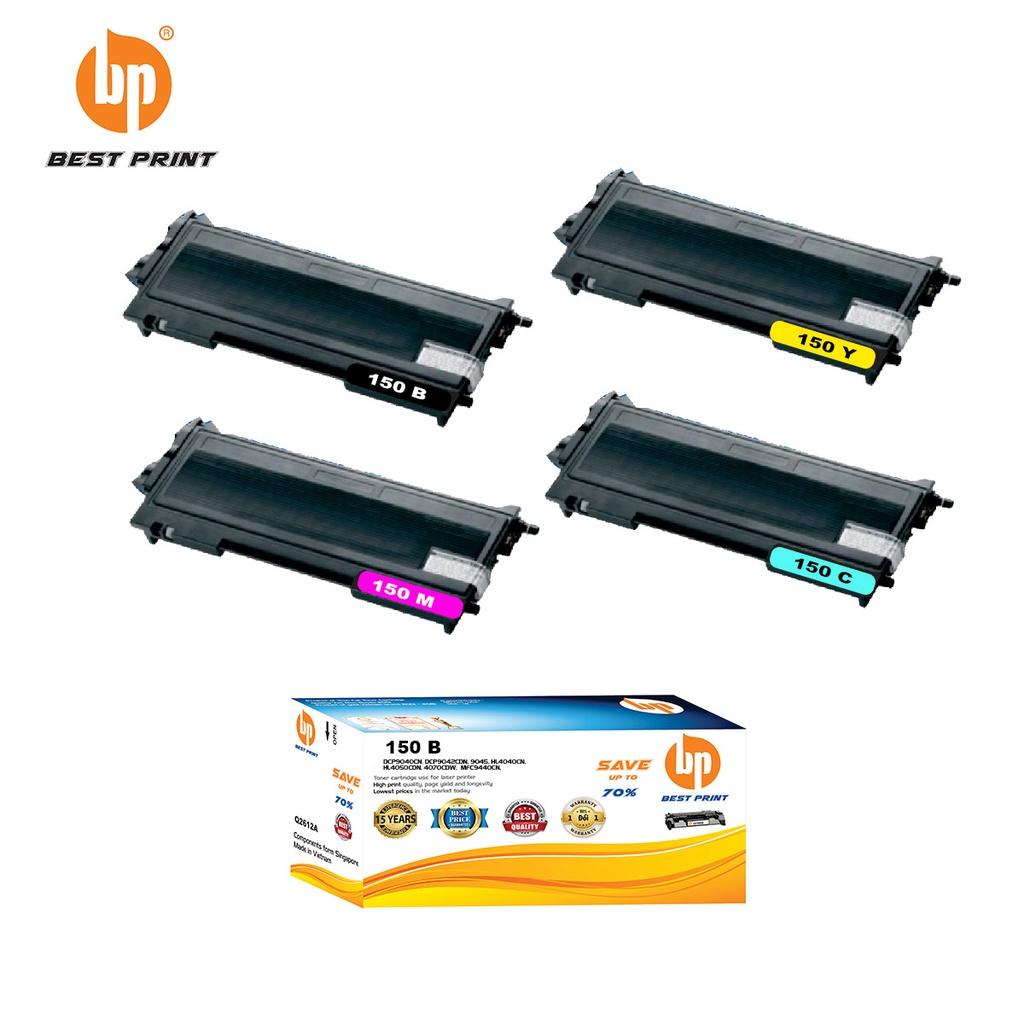 Hộp mực in BEST PRINT TN 150 B/M/C/Y dùng cho máy in DCP9040CN, DCP9042CDN, 9045, HL4040CN, HL4050CDN - HÀNG CHÍNH HÃNG