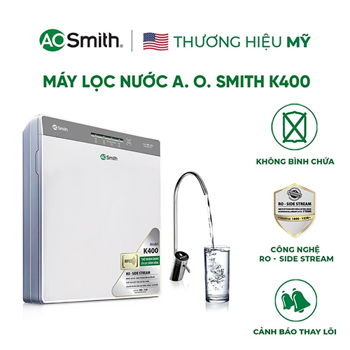 Máy Lọc Nước A. O. Smith K400 4 Lõi - Hàng chính hãng