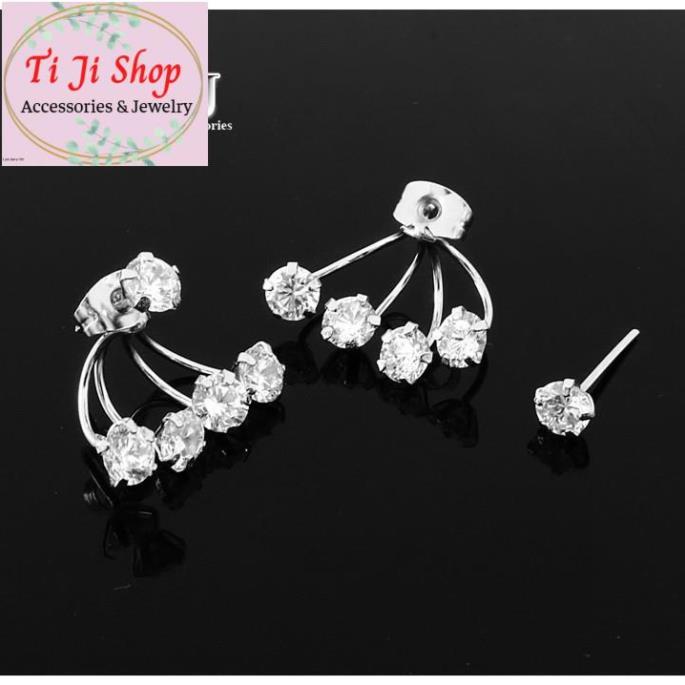 BÔNG TAI INOX NỮ KIỂU CÁNH QUẠT - đẹp, không đen