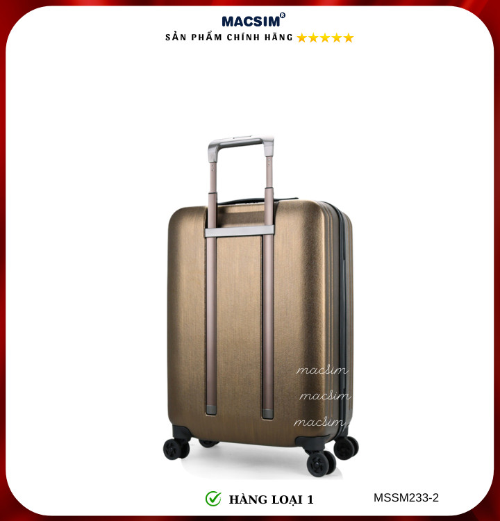 Vali cao cấp Macsim Smooire MSSM1233-2 cỡ 21 inch màu gold hàng loại 1