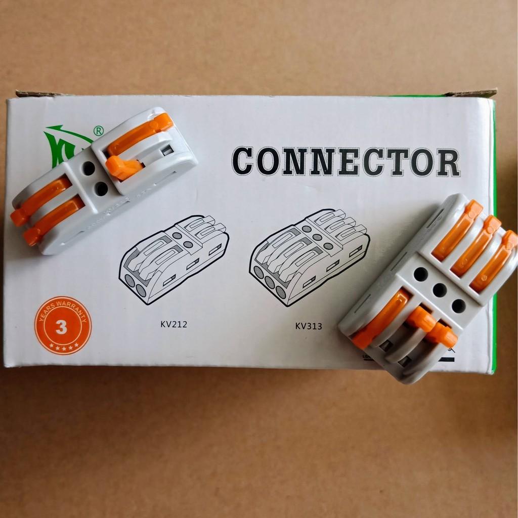 Bộ 5 cút nối dây điện nhanh 2 đầu SPL-2 SPL-3 0,08-2.5 mm2 An Toàn - Linh Hoạt