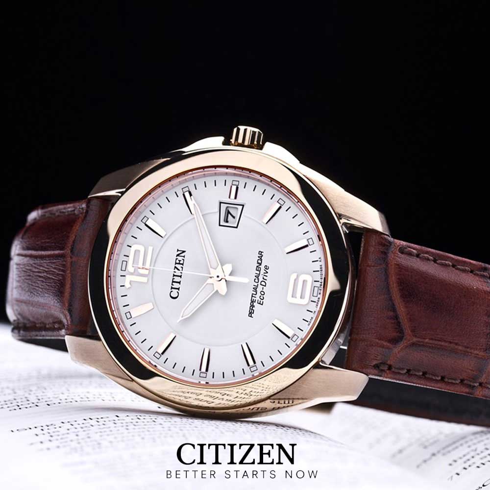 Đồng Hồ Nam Citizen Dây Da BL1243-00A - Mặt Trắng (Sapphire)