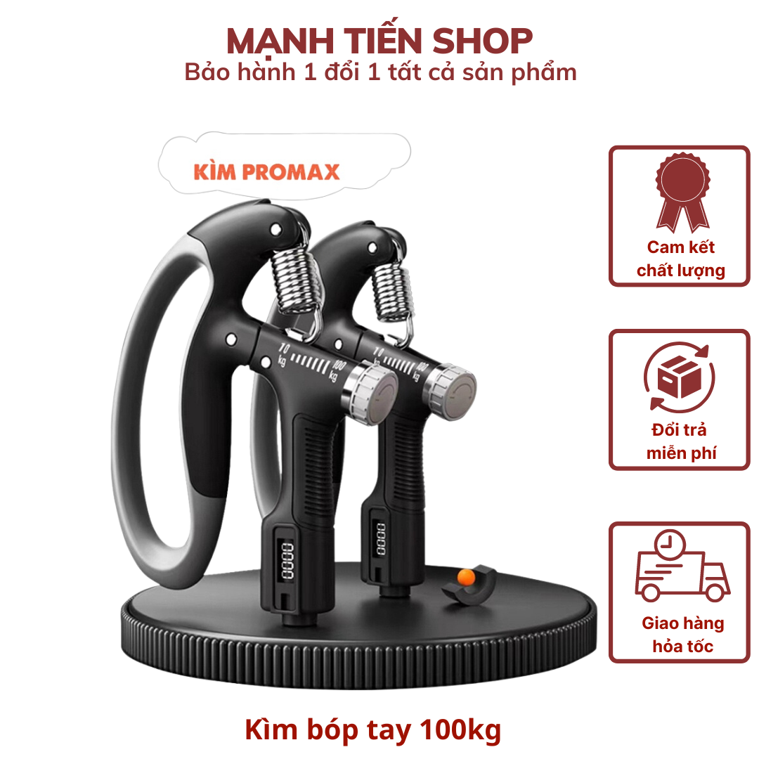 Hình ảnh Kìm Bóp Tay, Kìm Tập Cơ Tay, Dụng Cụ Tập Gym Tại Nhà Điều Chỉnh Lực Có Đếm 10-100kg TiMa.lala - Hàng chính hãng - Giao màu ngẫu nhiên