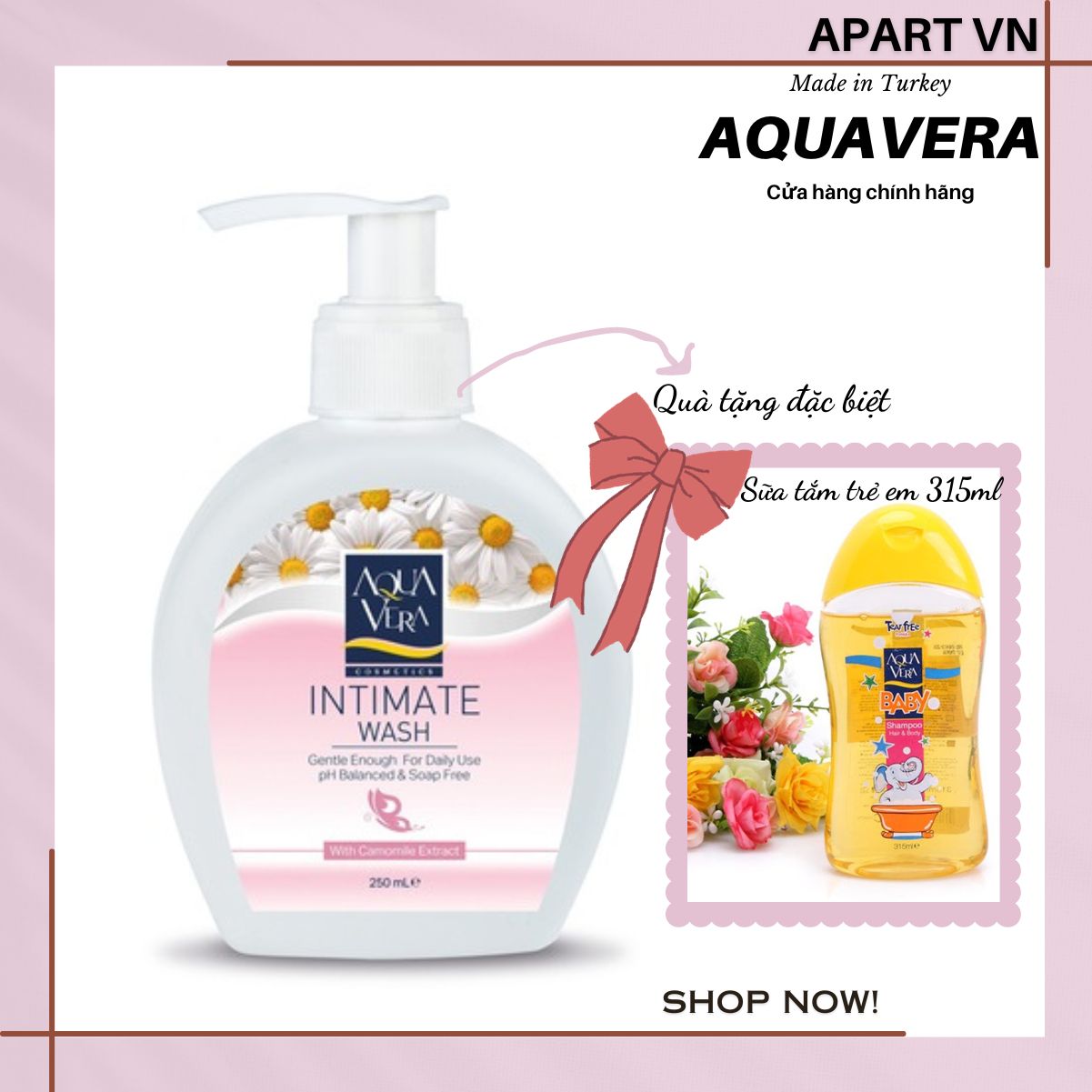 Dung dịch vệ sinh phụ nữ AquaVera 250ml