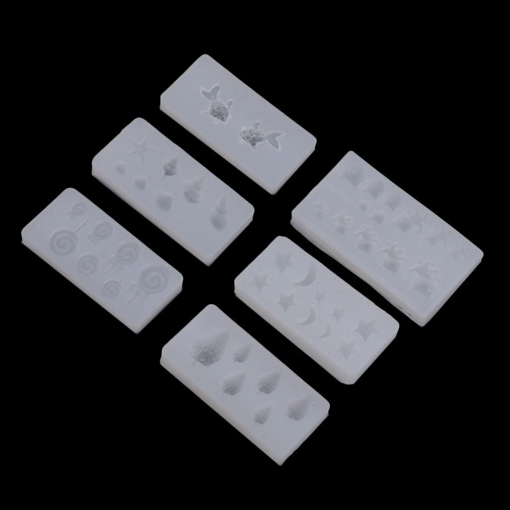 6 3D Khuôn Silicon Cho Móng Tay Nghệ Thuật Trang Trí, Trang Sức Phát Hiện Phụ Kiện Tự Làm Đồ Thủ Công, tải Trọ