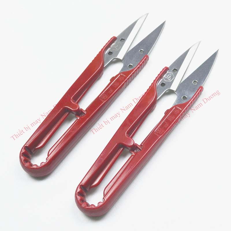 Kéo bấm chỉ nhựa đỏ cao cấp > cắt chỉ thừa > Cắt vải >Dây viền > phụ liệu may